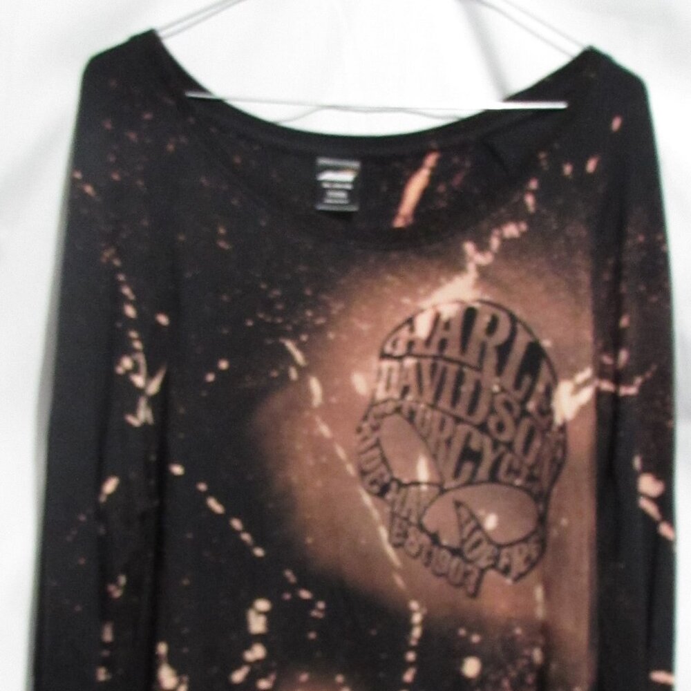 Women's Harley-Davidson long sleeve shirt size xl bleach design designer